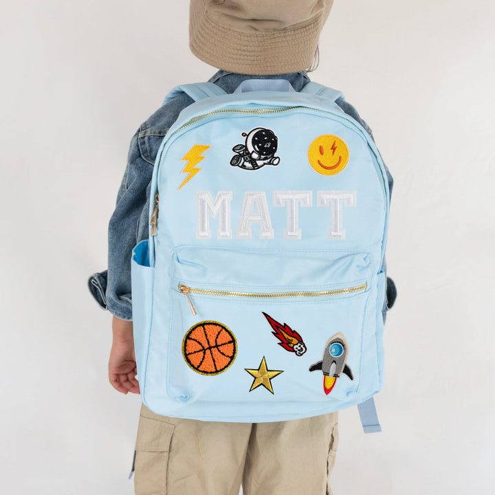 Personalized Kids Back to School Patch Backpack