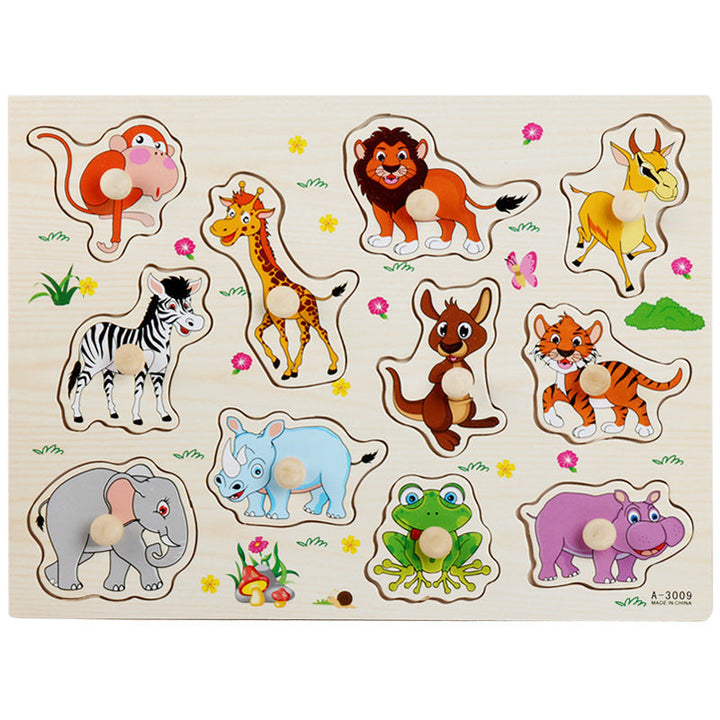 Montessori Early Learning Wooden Toys Shape Awareness Puzzle Boards
