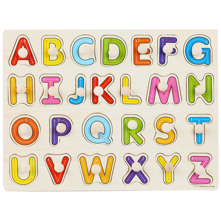 Montessori Early Learning Wooden Toys Shape Awareness Puzzle Boards