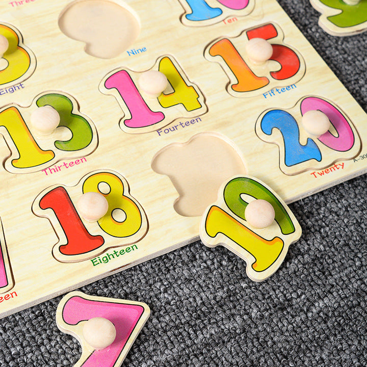 Montessori Early Learning Wooden Toys Shape Awareness Puzzle Boards