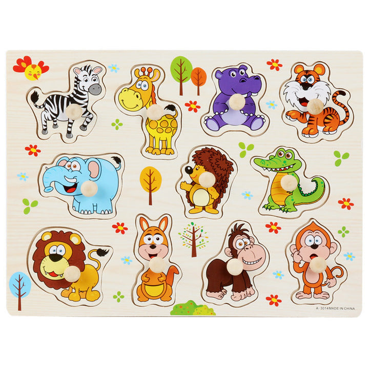 Montessori Early Learning Wooden Toys Shape Awareness Puzzle Boards