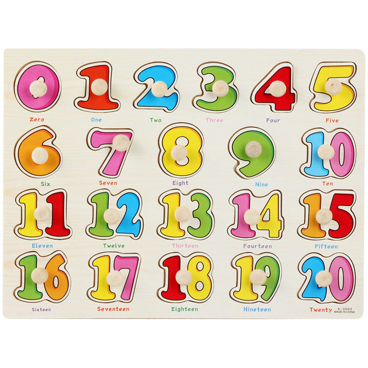 Montessori Early Learning Wooden Toys Shape Awareness Puzzle Boards