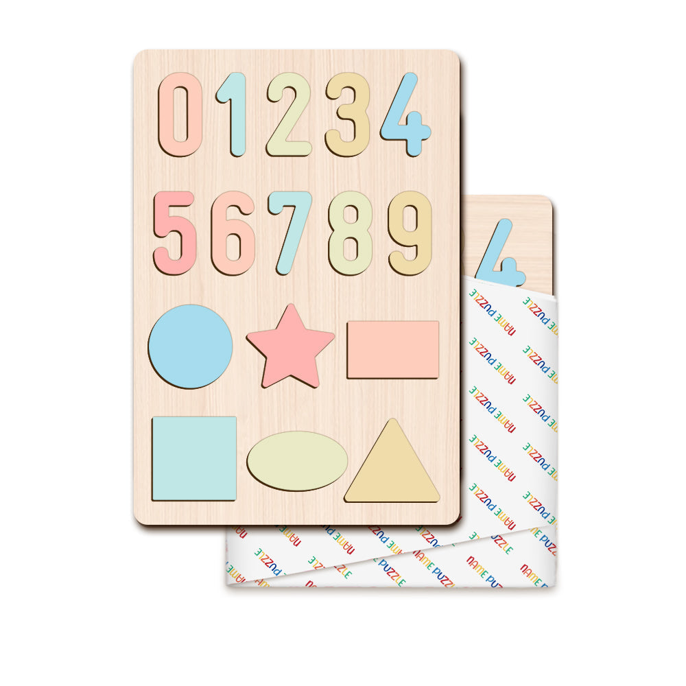 Shapes And Numbers Wooden Educational Puzzle