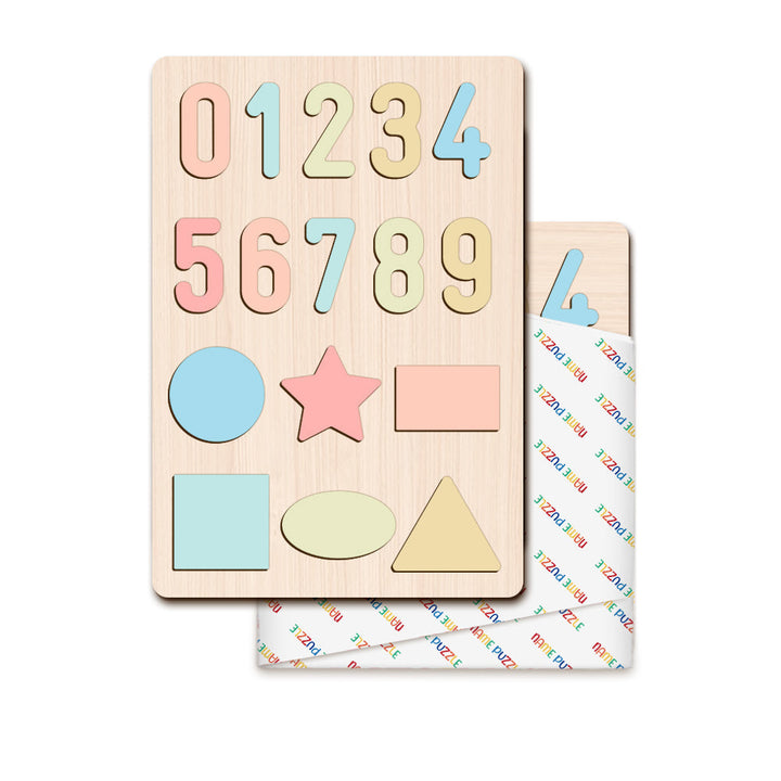 Shapes And Numbers Wooden Educational Puzzle