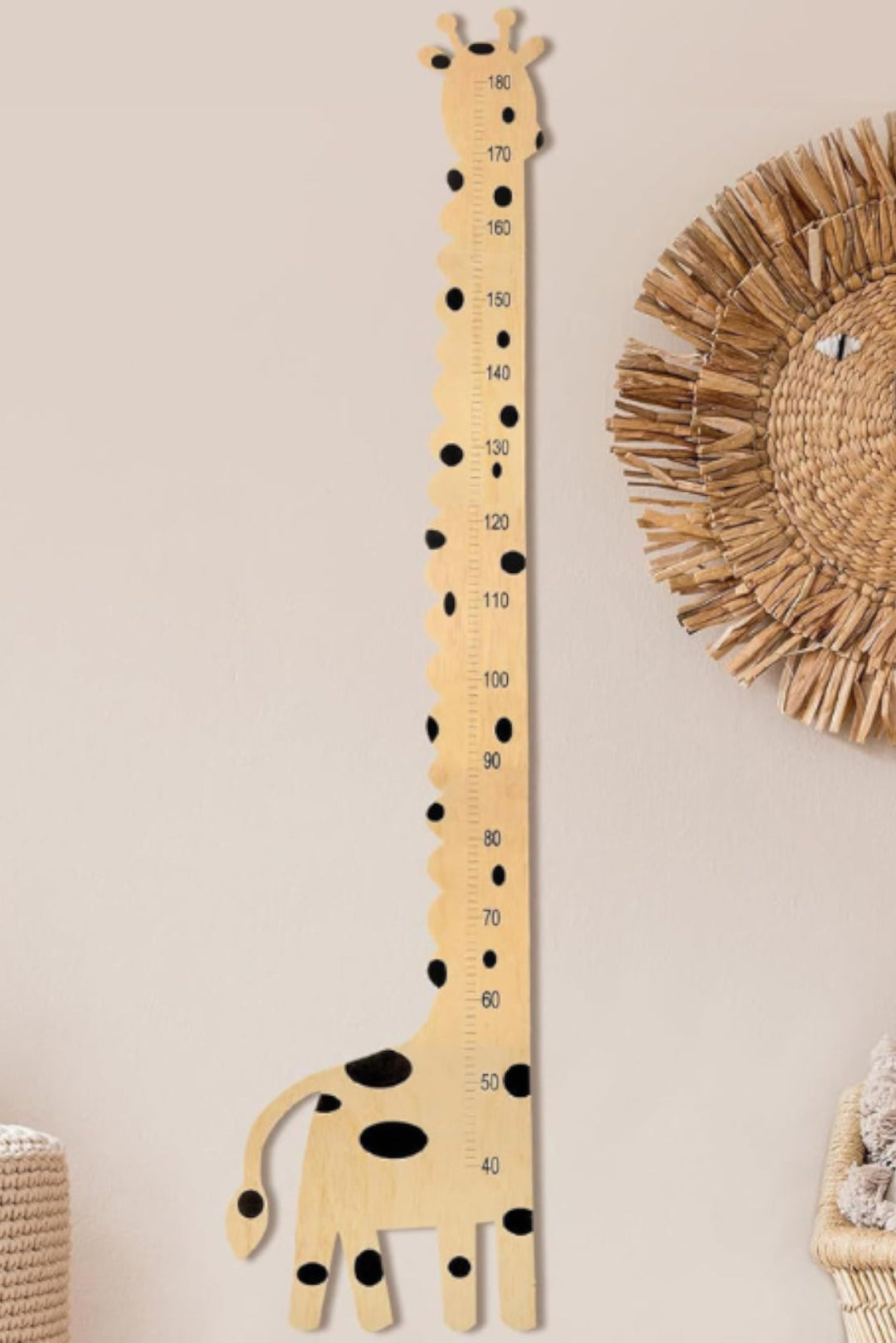 Wooden Baby Giraffe Growth Chart Ruler