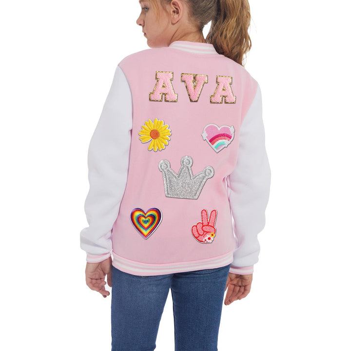Personalised Kids Patch Baseball Jacket