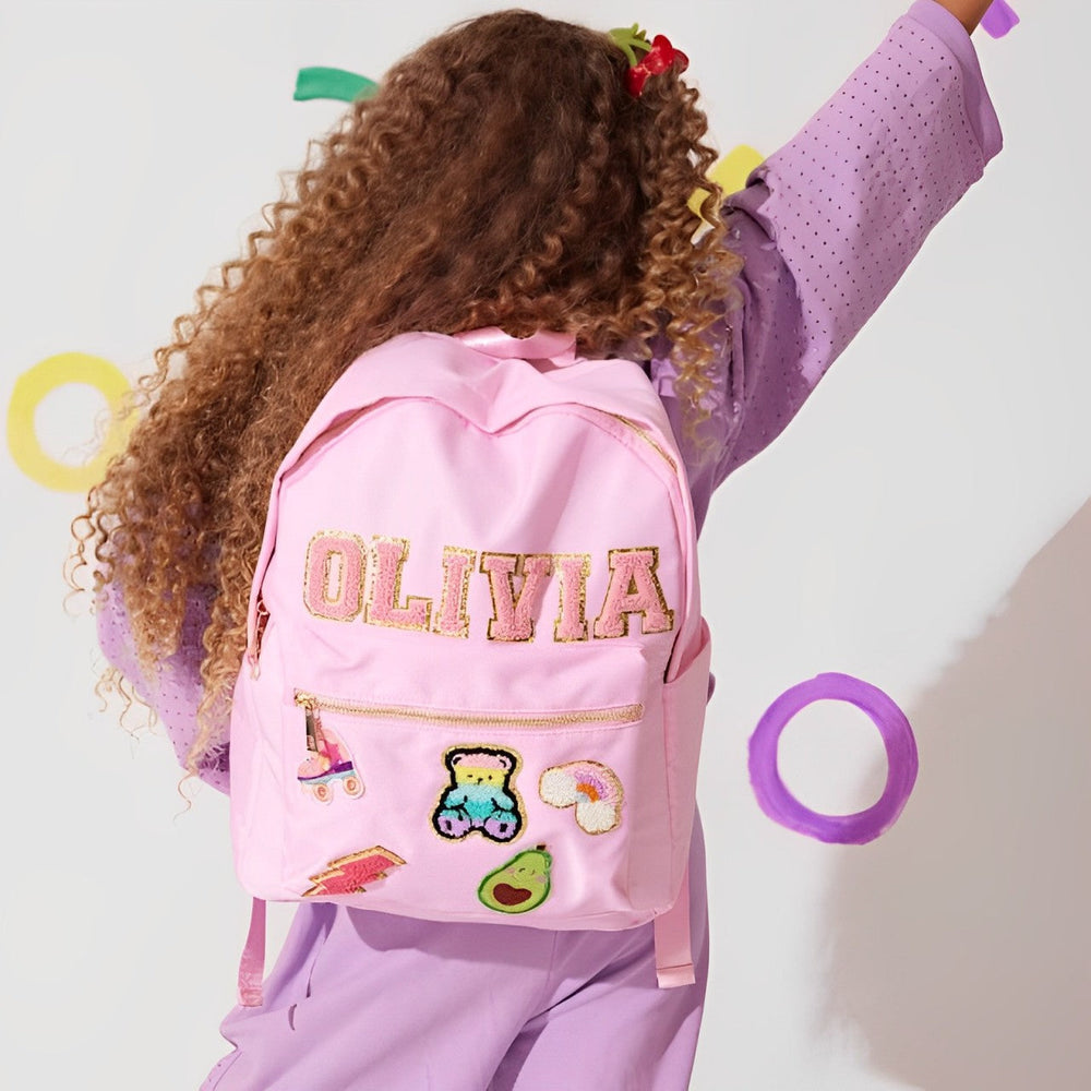 Personalized Kids Back to School Patch Backpack