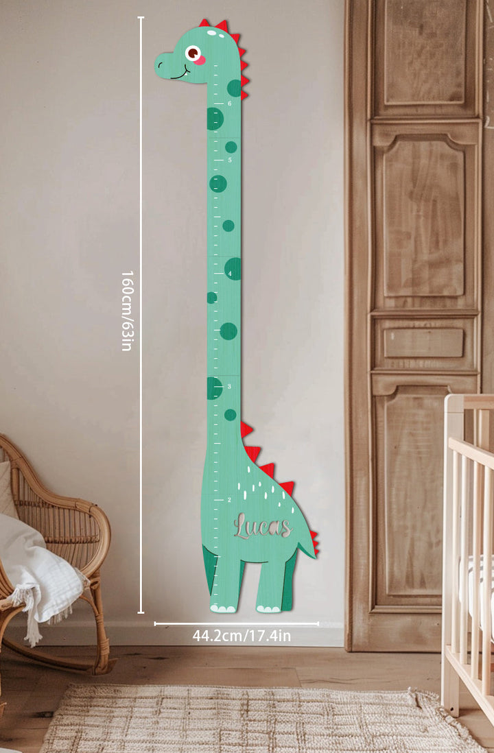 Personalized Wooden Dinosaur Growth Chart Ruler