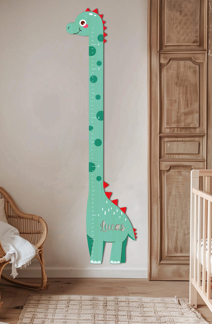 Personalized Wooden Dinosaur Growth Chart Ruler