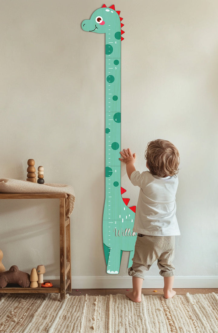 Personalized Wooden Dinosaur Growth Chart Ruler