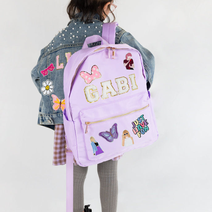 Personalized Kids Back to School Patch Backpack