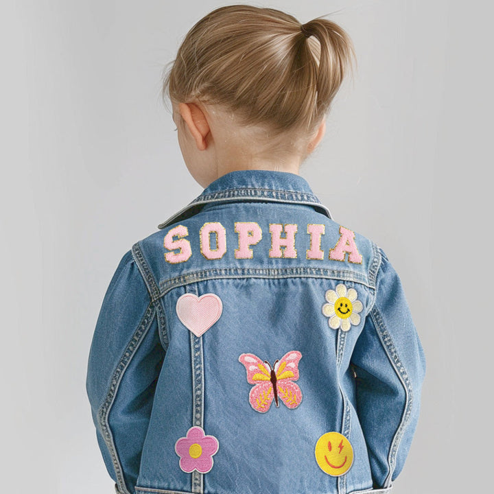 Personalisiertes Denim-Jacke mit Namens-Patch für Kinder