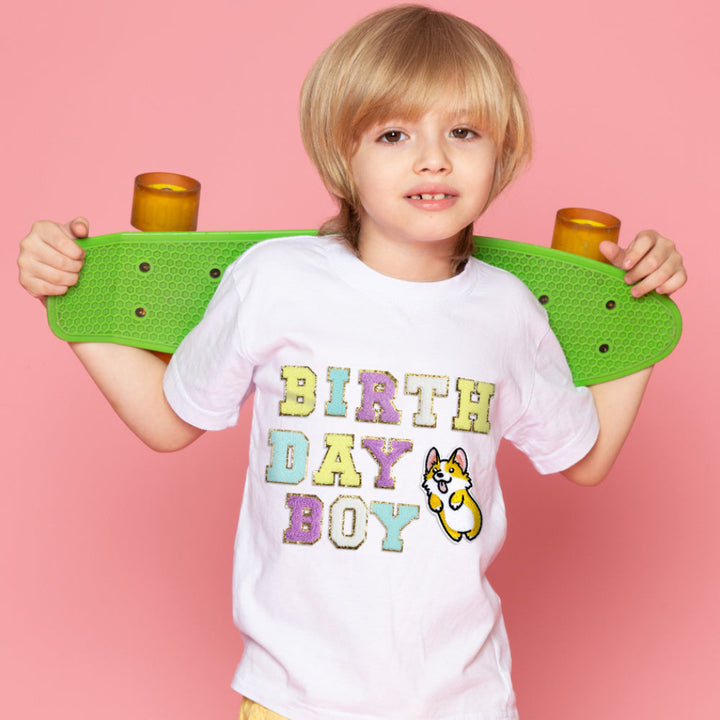 Personalised Birthday Patch T-shirt for Kids